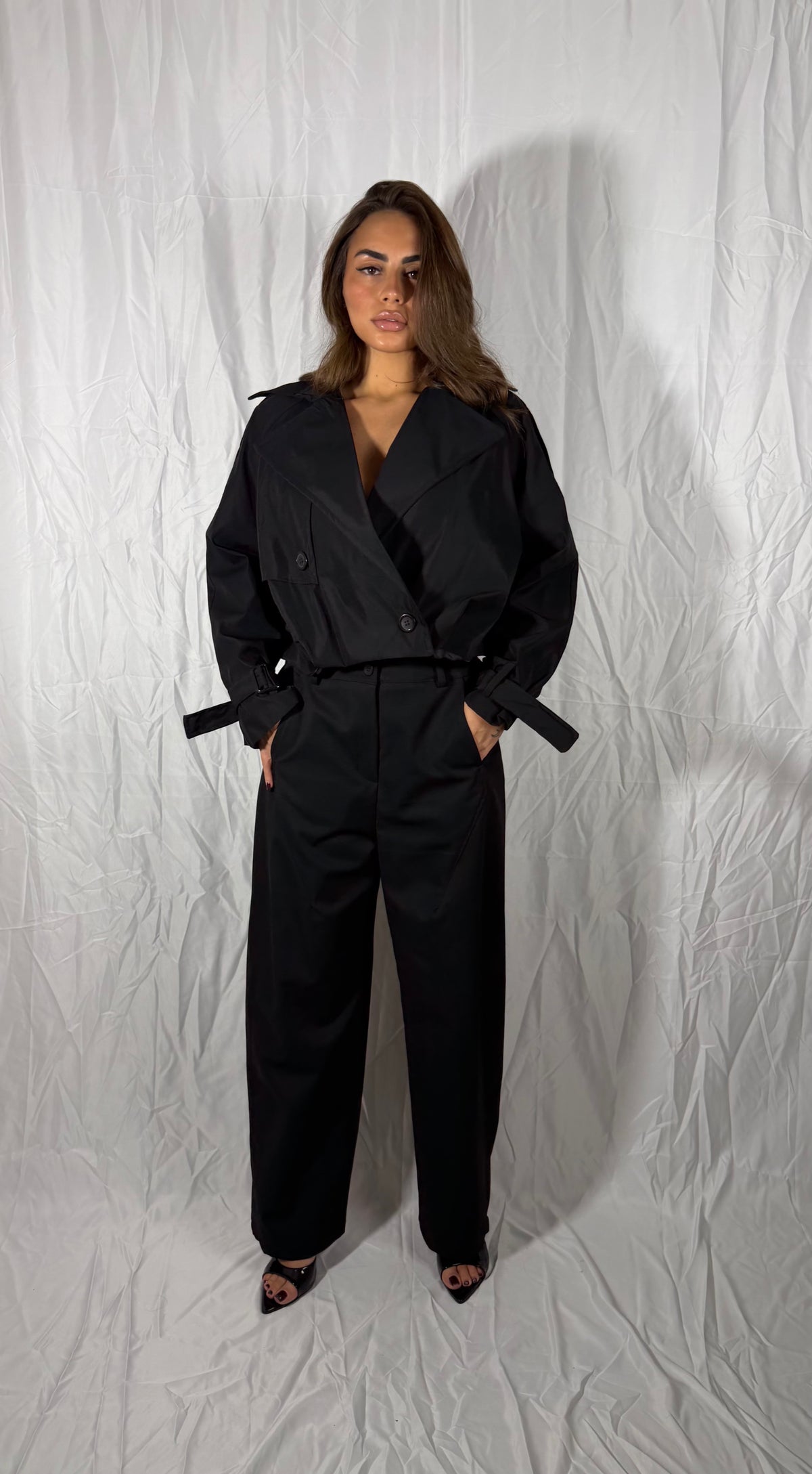 PANTALONE MIELE NERO