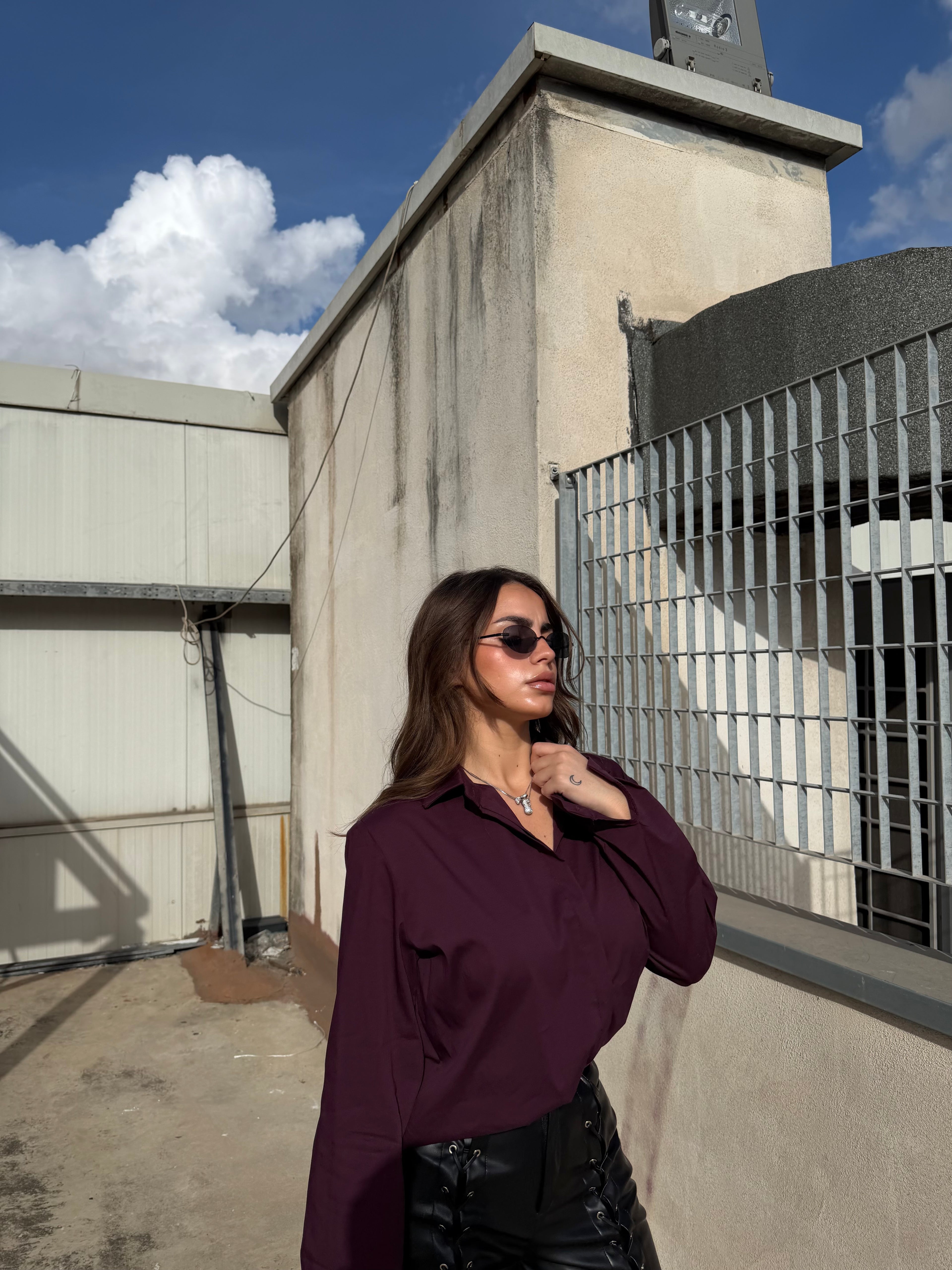 CAMICIA FAST BORDEAUX