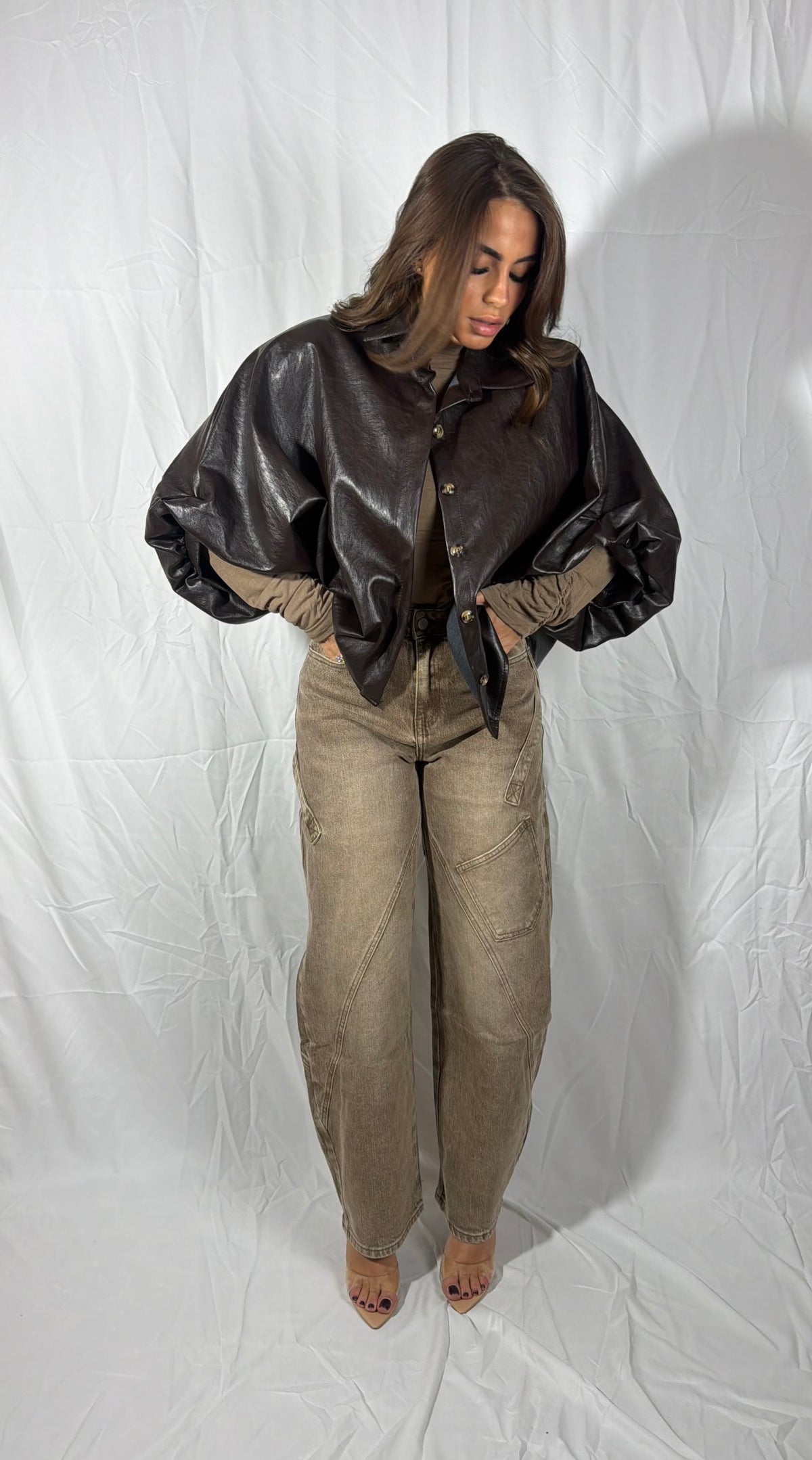 GIACCA ECOPUFF MARRONE